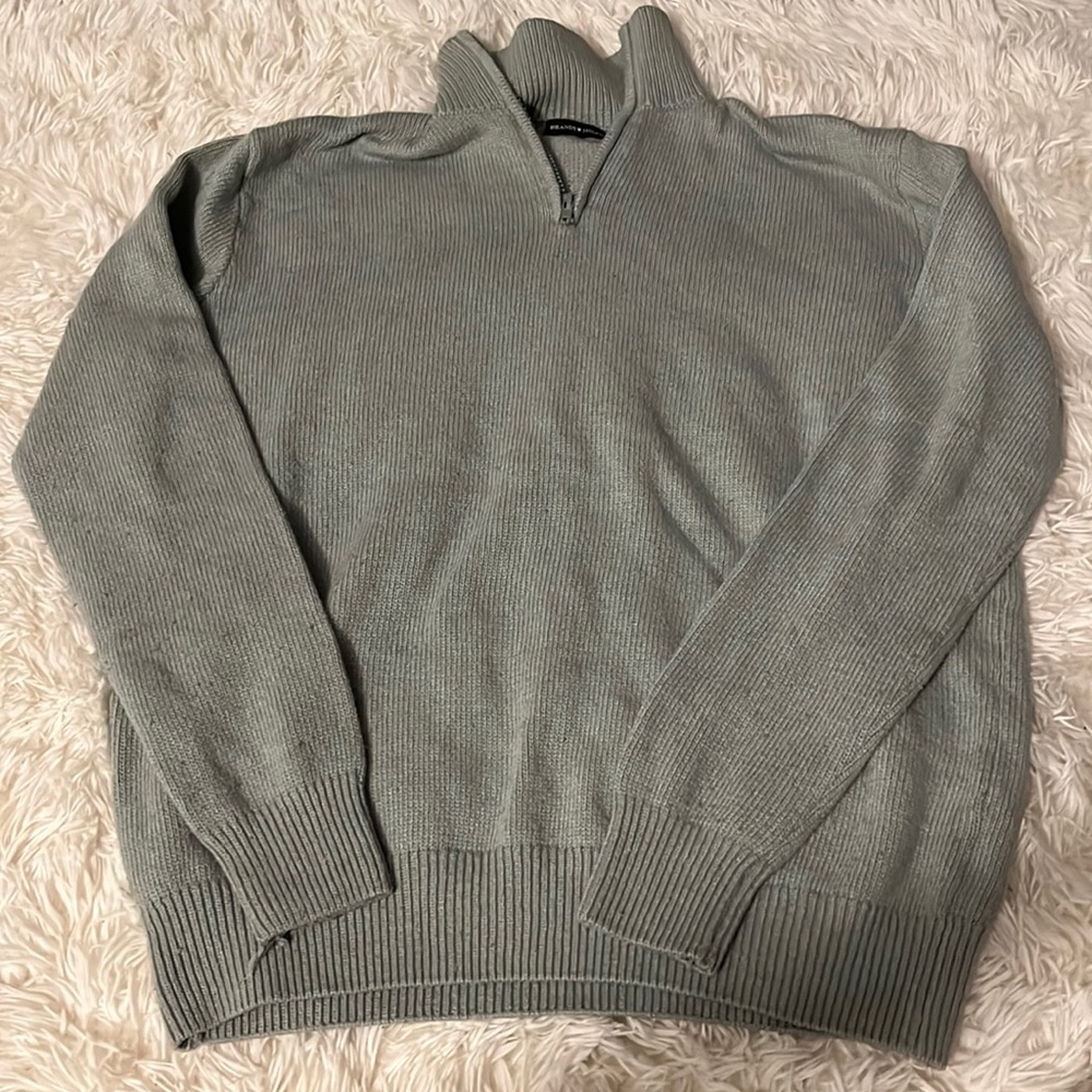 Mint green/light blue Brandy zip up sweater